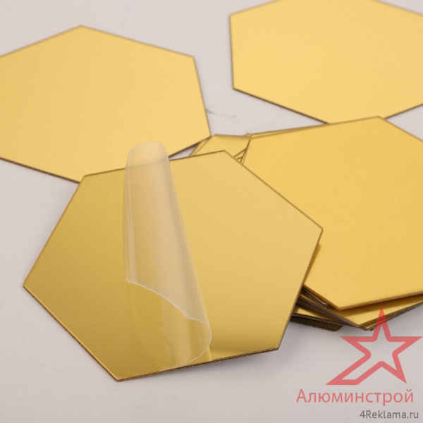 Зеркальный полистирол GEBAU 2000x1000x1 золото